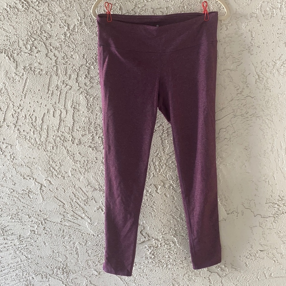 Athleta heather burgundy leggings